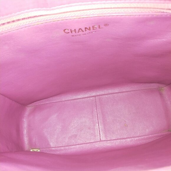 (EHY) Chanel Hand Bag Orange Patent Leather - Picture 6 of 9